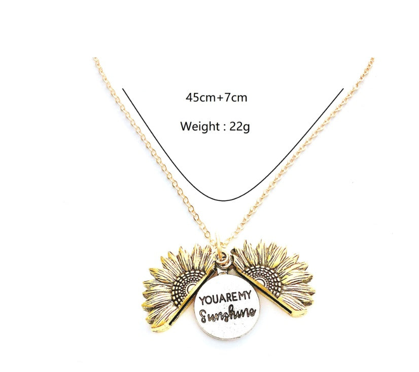 Lilium Star - Hidden Message Sunflower Pendant
