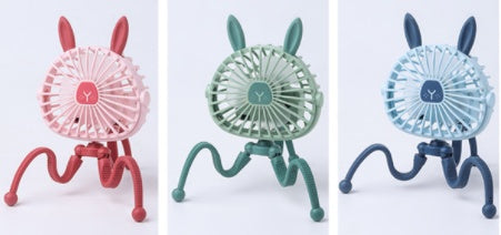 Lilium Star - Portable Stroller Fan, USB Rechargeable Mini Fan for Baby Bed, Car Seat, and Desk