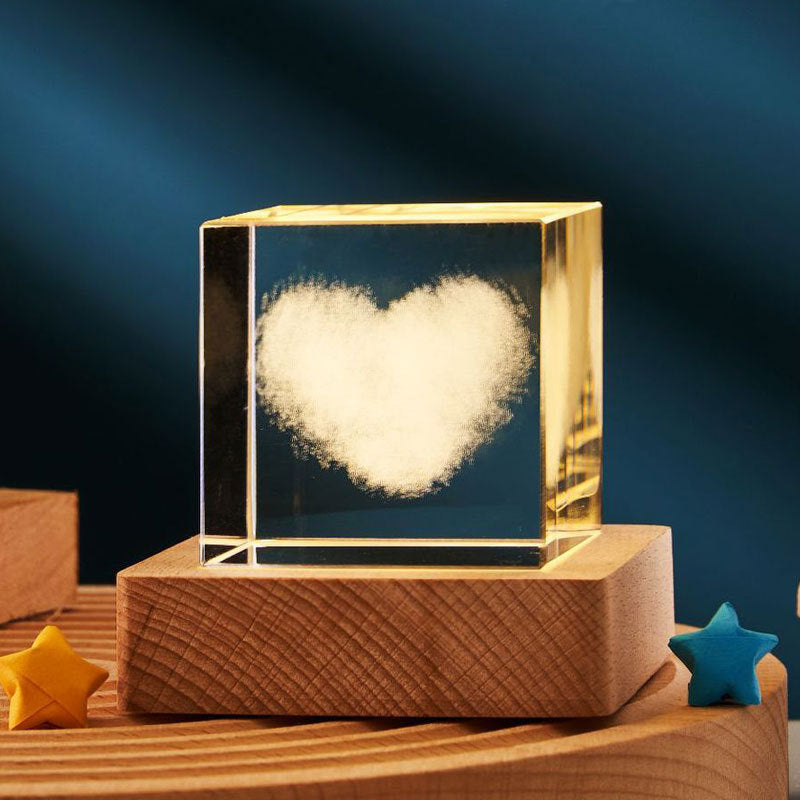 Lilium Star - Crystal Cube Small Night Lamp
