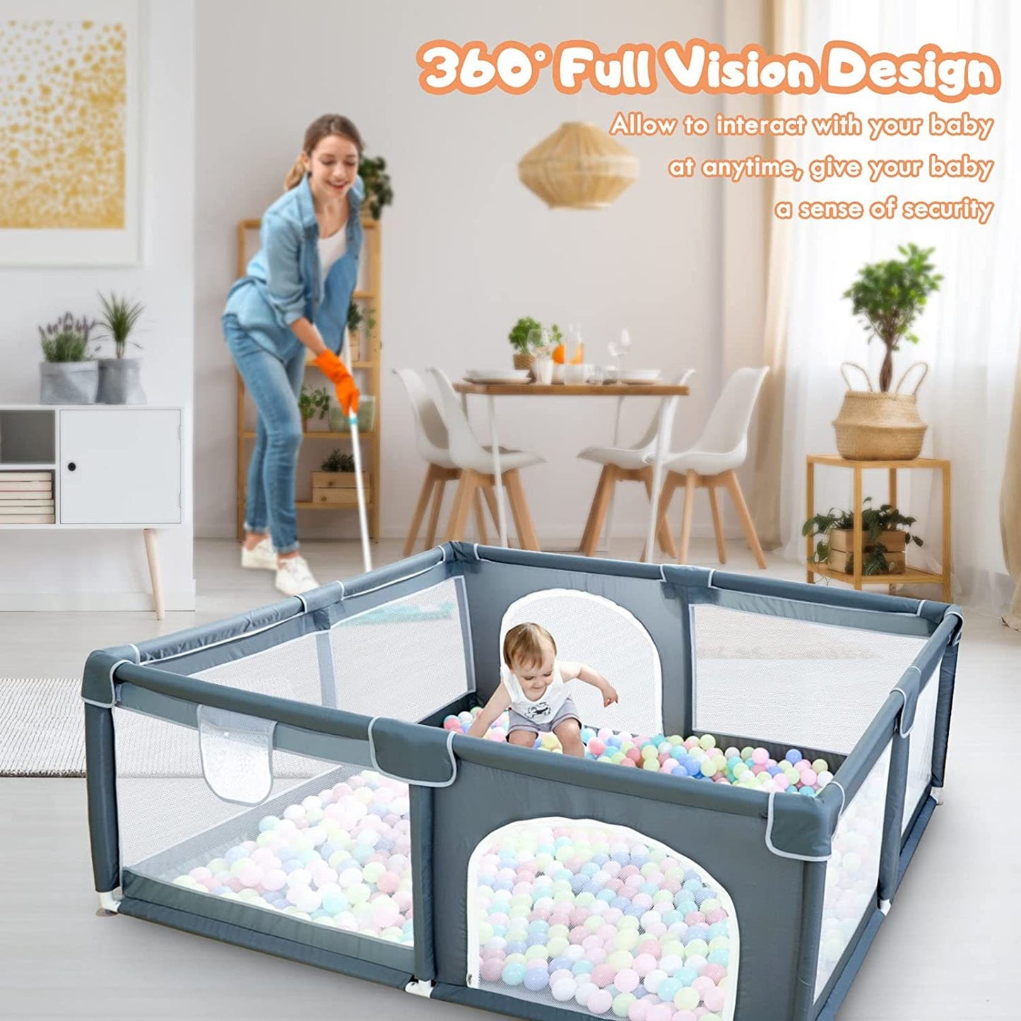 Lilium Star - Large Playpen For Babies And Toddlers