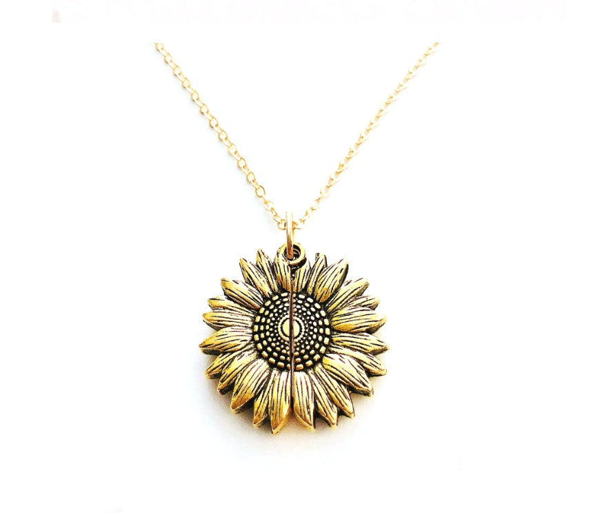 Lilium Star - Hidden Message Sunflower Pendant