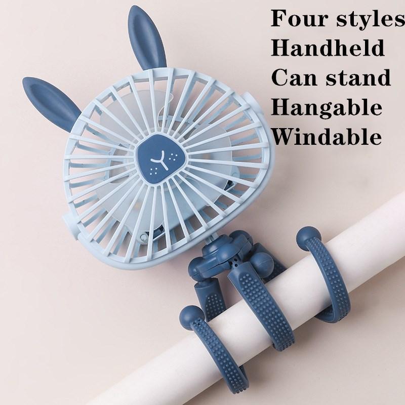 Lilium Star - Portable Stroller Fan, USB Rechargeable Mini Fan for Baby Bed, Car Seat, and Desk