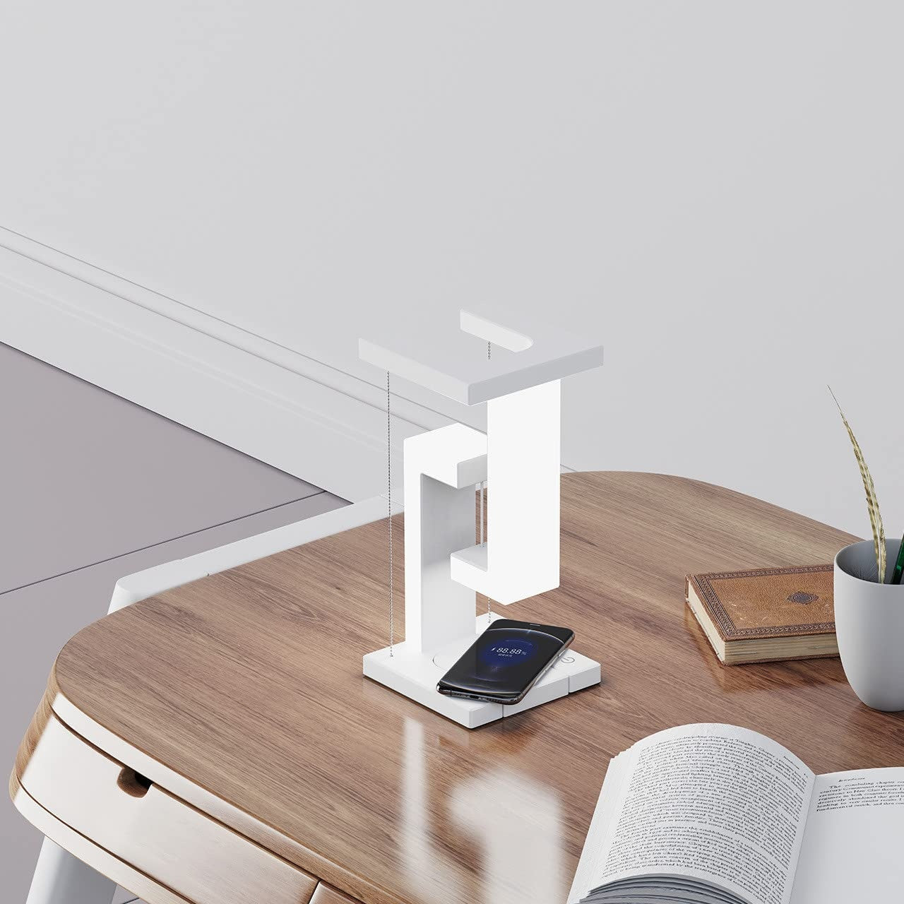 Lilium Star - Creative Smartphone Wireless Charging Suspension Table Lamp Balance Lamp Floating For Home Bedroom