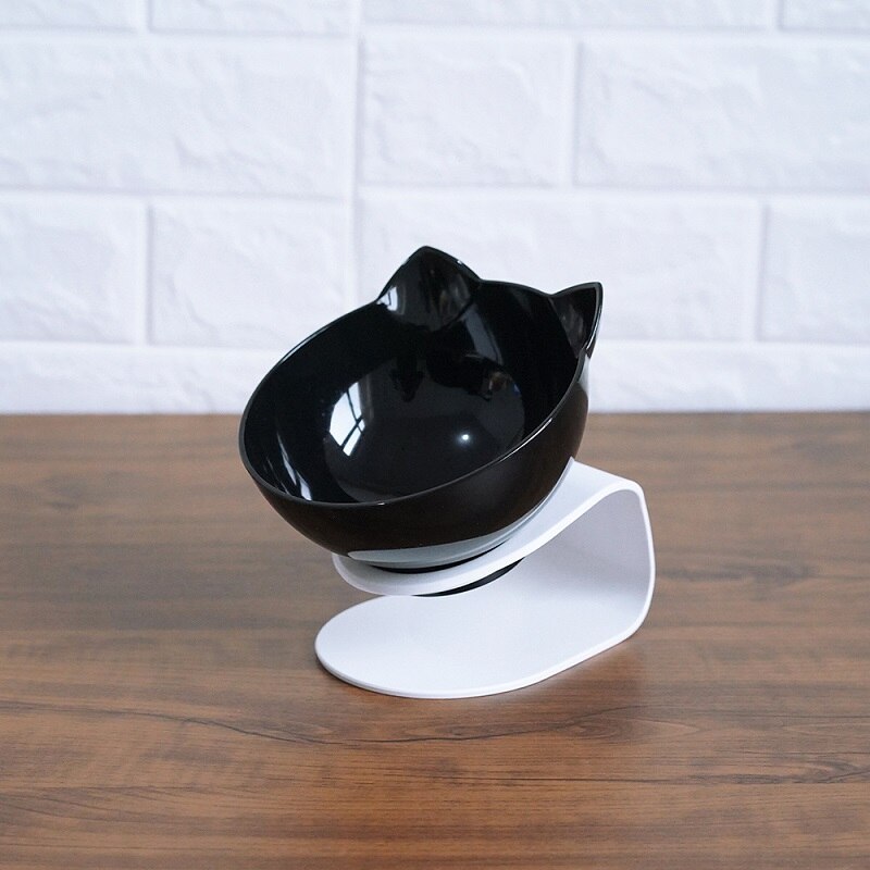 Lilium Star - Cat Double Bowl | Elevated Cat Food Bowl Protects Your Cats Posture.