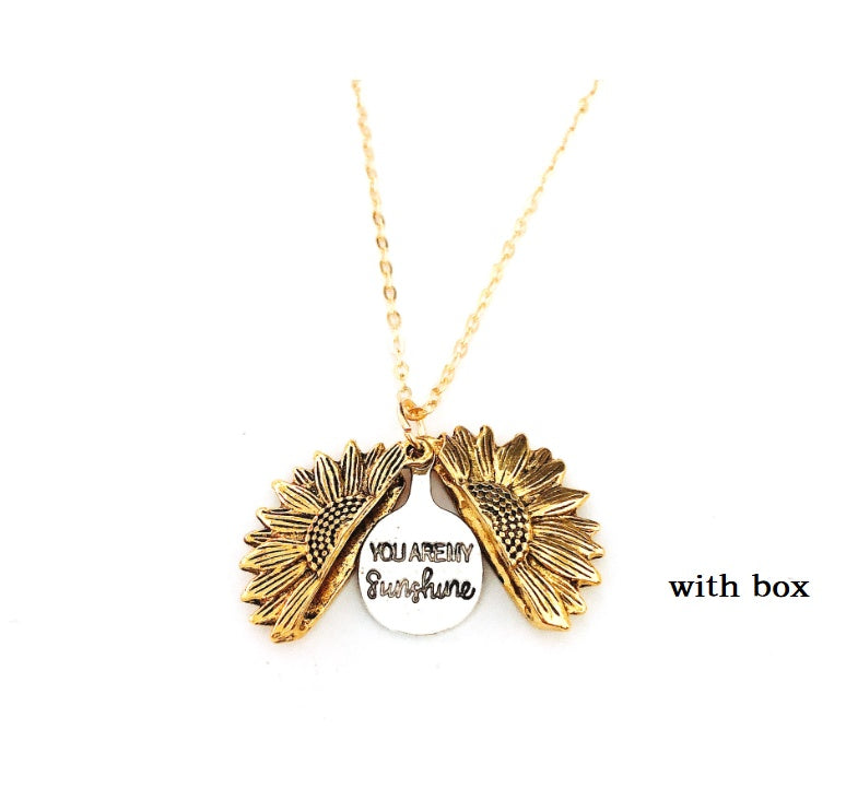 Lilium Star - Hidden Message Sunflower Pendant