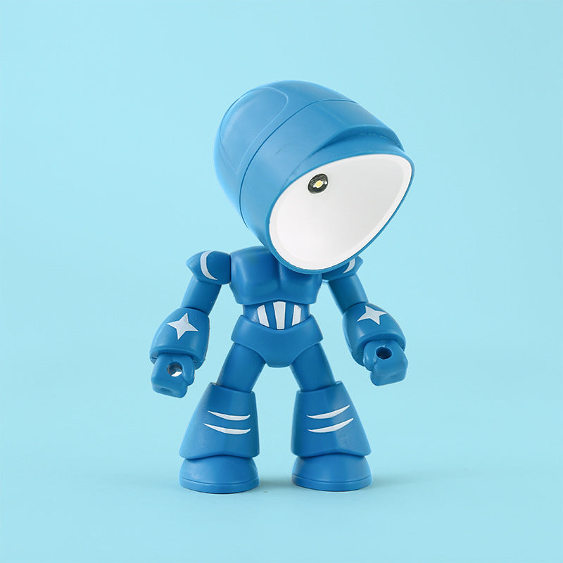 Lilium Star - Cute LED Hero Table Lamp, Mini Portable Mecha Robot Night Light for Kids’ Bedroom Decor