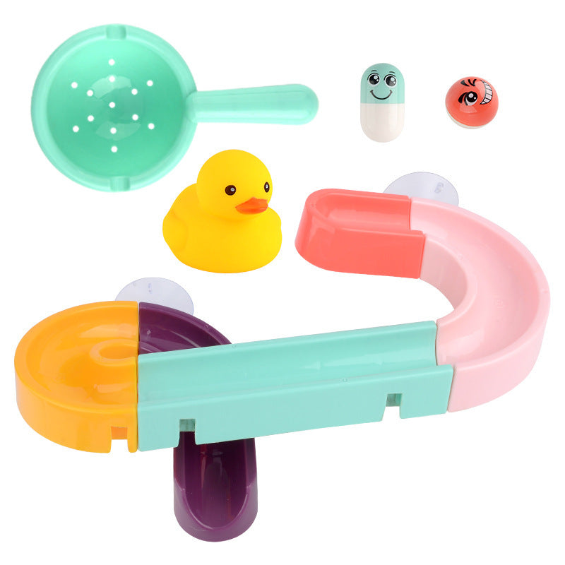 Lilium Star - Kids’ Bath Toys with Wall Suction Cup, Marble Race Track for Fun Water Play in the Bathtub