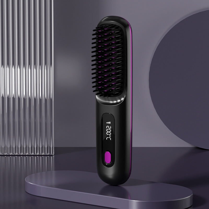 Lilium Star - 2 in 1 Hair Straightening Comb For Professional Curls and Styling
