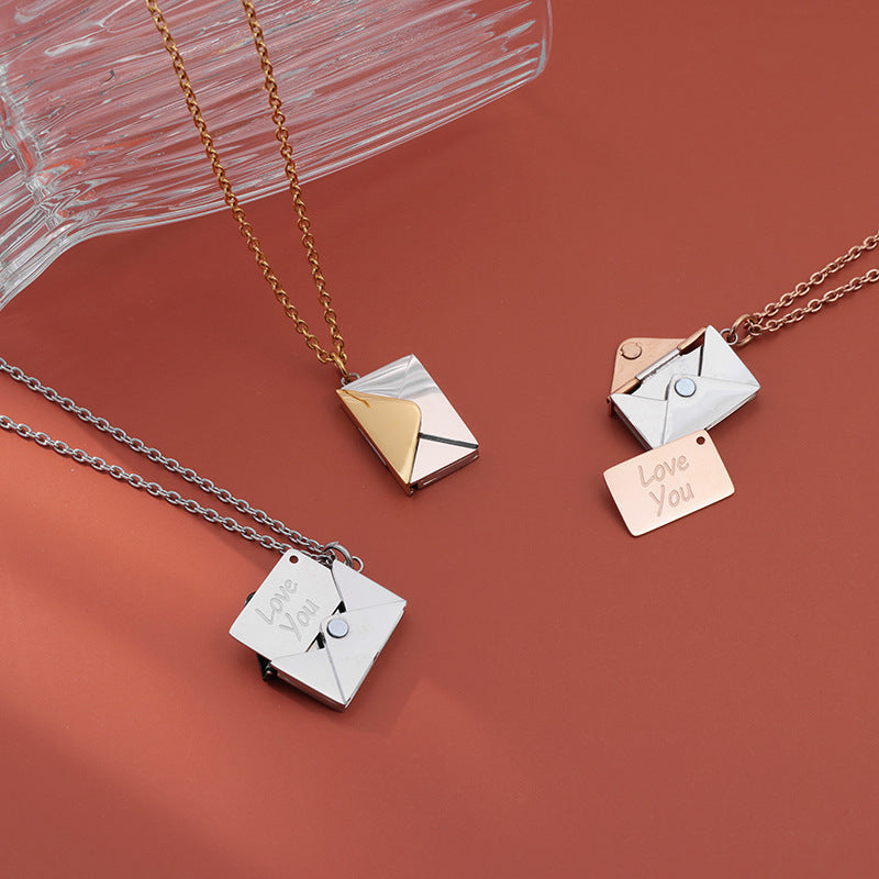 Lilium Star - Envelope Love Letter Necklace Simple Clavicle Chain