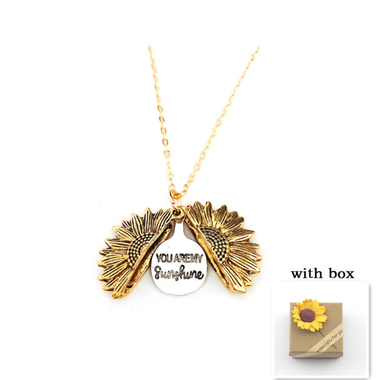 Lilium Star - Hidden Message Sunflower Pendant