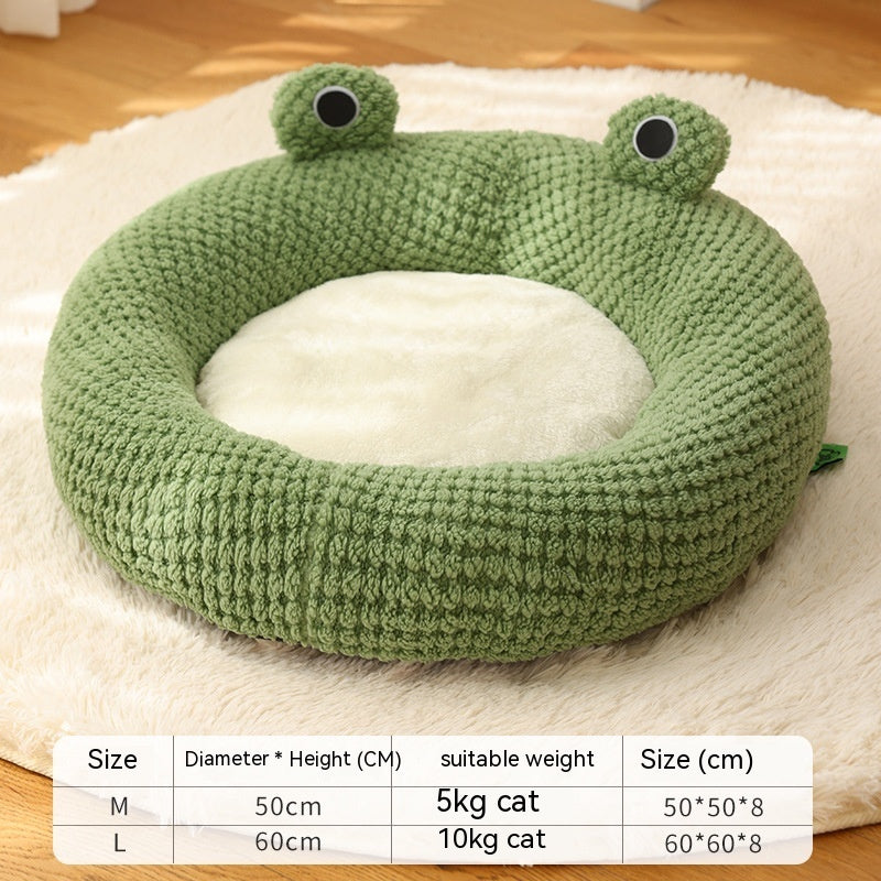Lilium Star - Little Frog Series Warm Plush Pet Nest for Cats and Small Dogs (Up to 5kg)