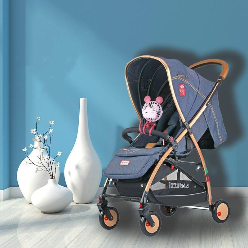 Lilium Star - Portable Stroller Fan, USB Rechargeable Mini Fan for Baby Bed, Car Seat, and Desk