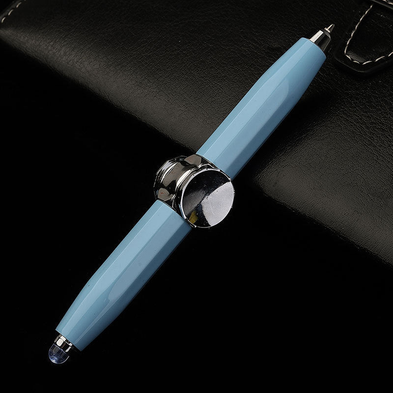 Lilium Star - Multi-Function LED Pen with Spinning Gyro, Metal Ballpoint, for Office and School