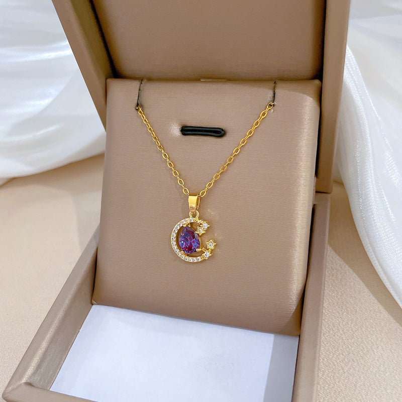 Lilium Star - Starry Sky Astronaut Necklace for Women, Luxurious Metal Chain with Planet Pendant