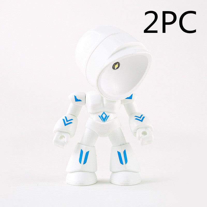 Lilium Star - Cute LED Hero Table Lamp, Mini Portable Mecha Robot Night Light for Kids’ Bedroom Decor