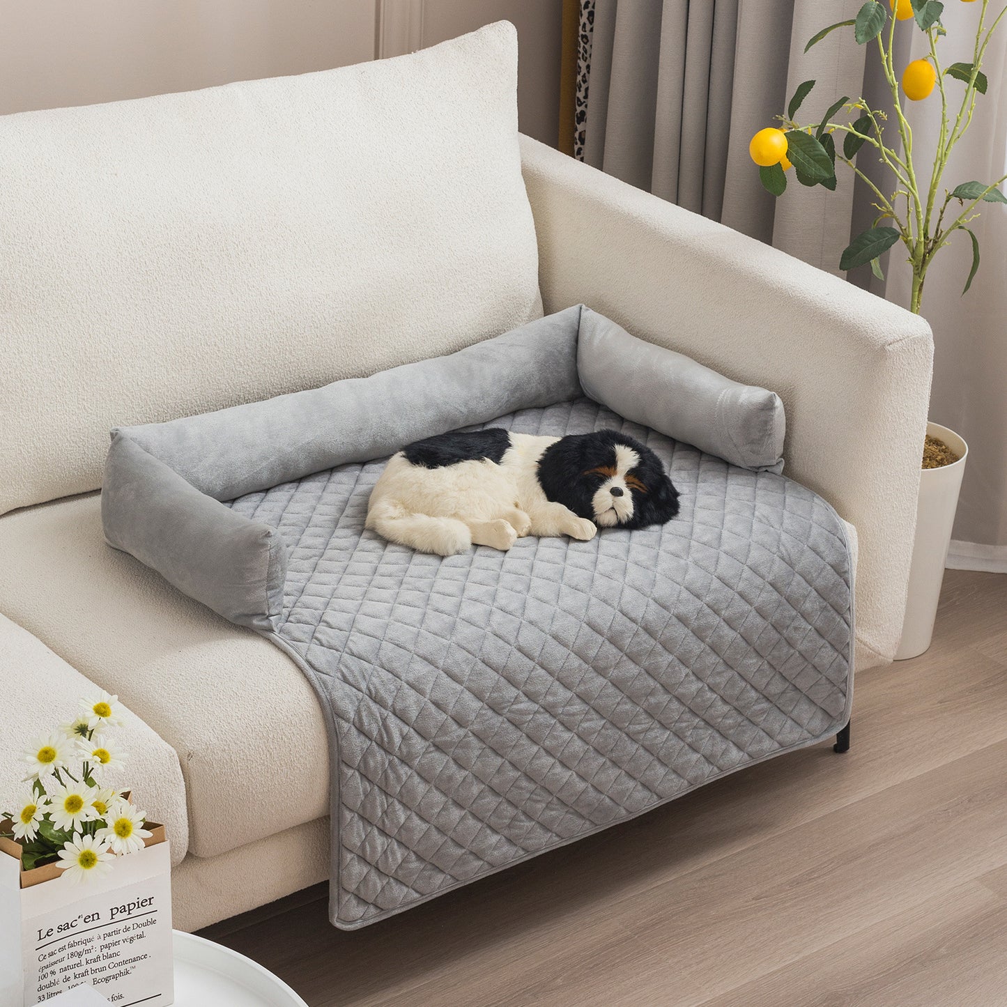 Lilium Star - Pet Dog Sofa Bed for Large Dogs Warm Cushion and Cat Bed Furniture Protector