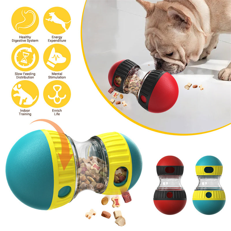 Lilium Star - Food Dispensing Dog Toy Tumbler Leaky Food Ball Puzzle Interactive Feeder for Pets