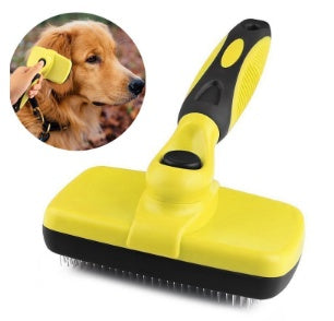 Lilium Star - Cat/Dog Button Brush | Easy Slicker Cleaning Brush for Pets