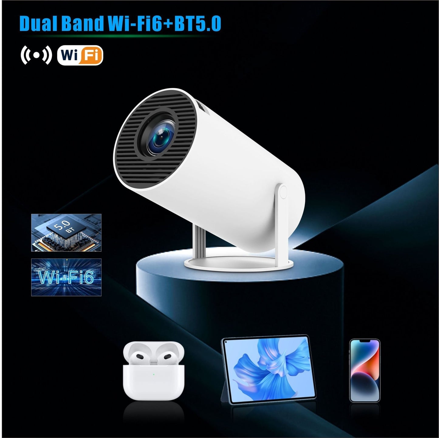 Lilium Star - HY300 Pro Projector Home Theater Entertainment Portable Small Projector