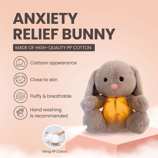 Lilium Star - Breathing Rabbit Soothing Sensory Plush Toy Anxiety Relief Bunny