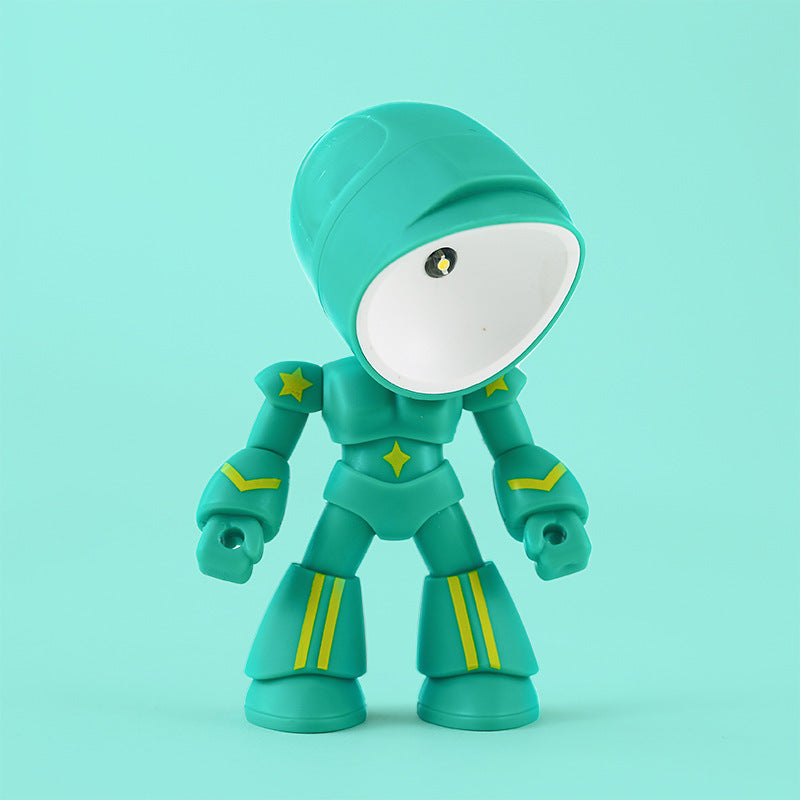 Lilium Star - Cute LED Hero Table Lamp, Mini Portable Mecha Robot Night Light for Kids’ Bedroom Decor