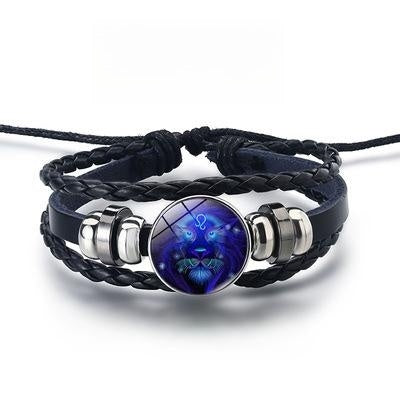 Lilium Star - 12 Constellations Luminous Bracelet | Fashion Nightlight Punk Style Starry Sky Bracelet for Men, Women, and Children