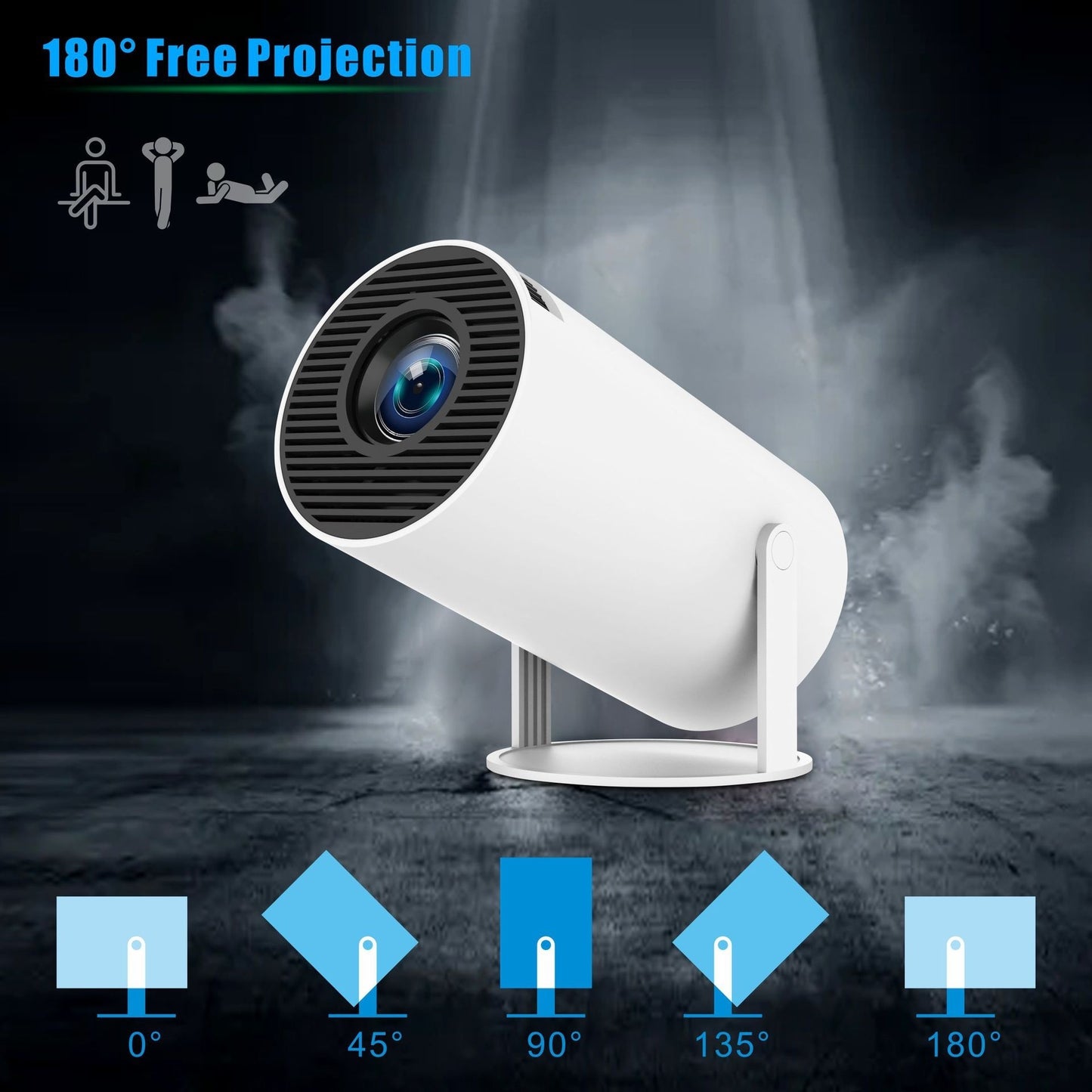 Lilium Star - HY300 Pro Projector Home Theater Entertainment Portable Small Projector