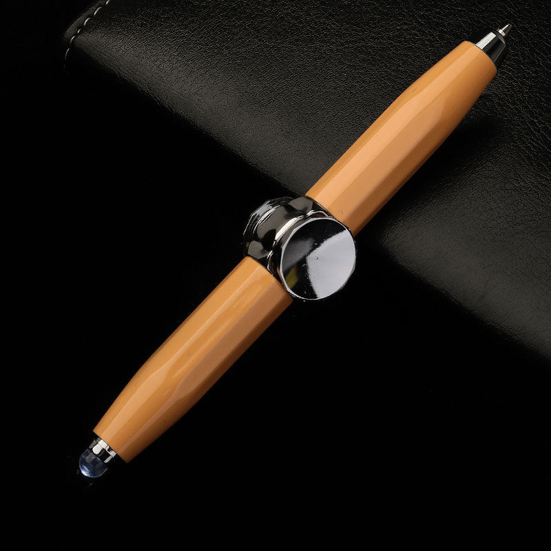 Lilium Star - Multi-Function LED Pen with Spinning Gyro, Metal Ballpoint, for Office and School