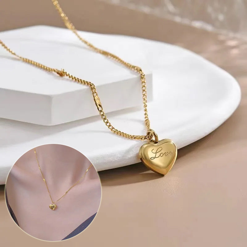 Lilium Star - Trendy Vintage Heart Pendant Necklace for Women, Elegant Jewelry for Parties and Birthdays