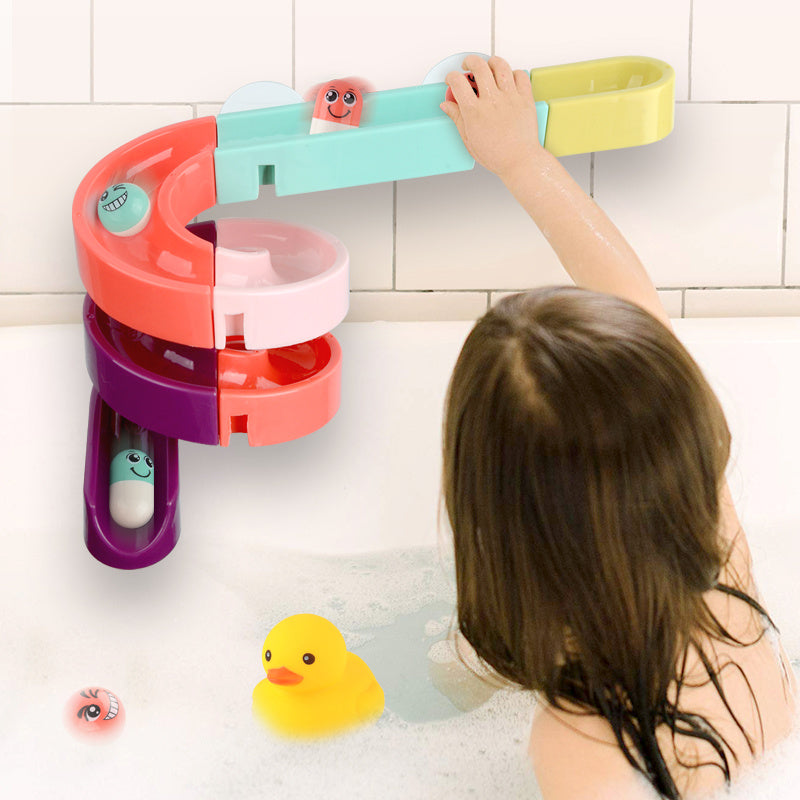 Lilium Star - Kids’ Bath Toys with Wall Suction Cup, Marble Race Track for Fun Water Play in the Bathtub