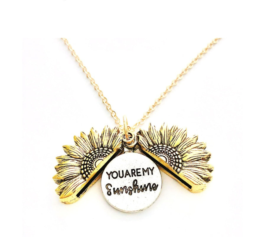 Lilium Star - Hidden Message Sunflower Pendant