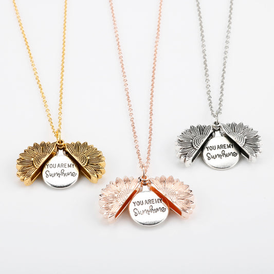 Lilium Star - Hidden Message Sunflower Pendant