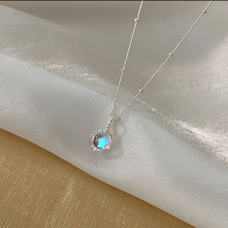 Lilium Star - Gradient Moonstone Necklace for Women Silver Light Luxury Design