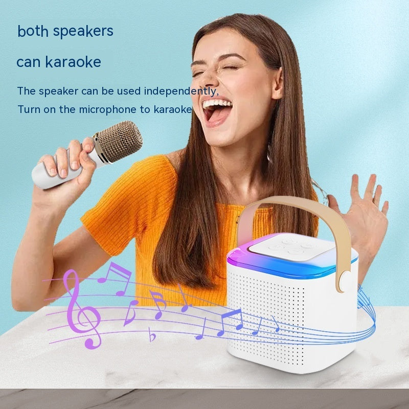 Lilium Star - Karaoke Microphone Machine Bluetooth Speaker with 2 Wireless Mics and RGB Light