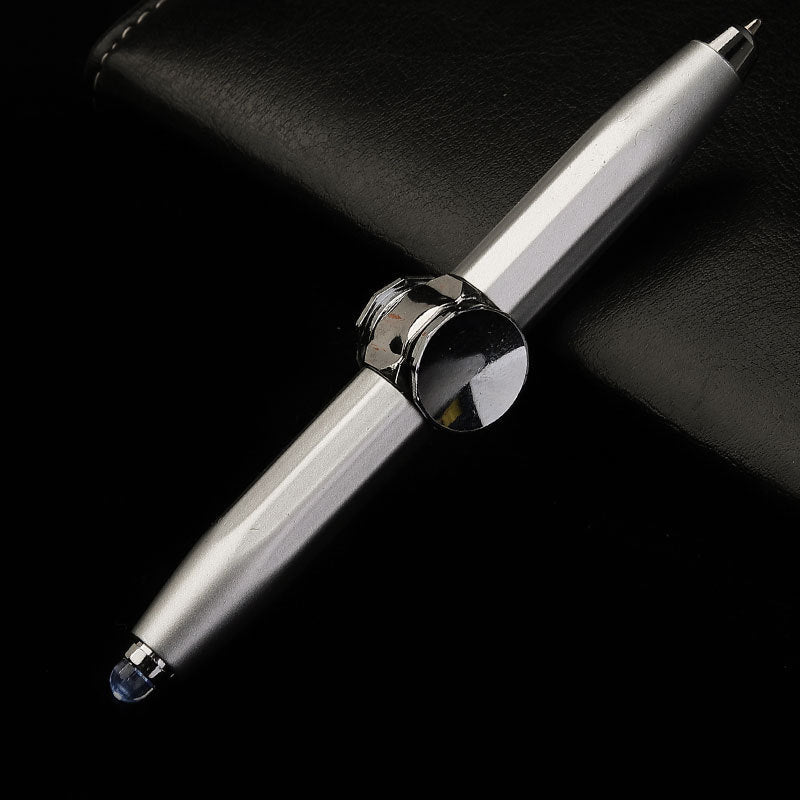 Lilium Star - Multi-Function LED Pen with Spinning Gyro, Metal Ballpoint, for Office and School