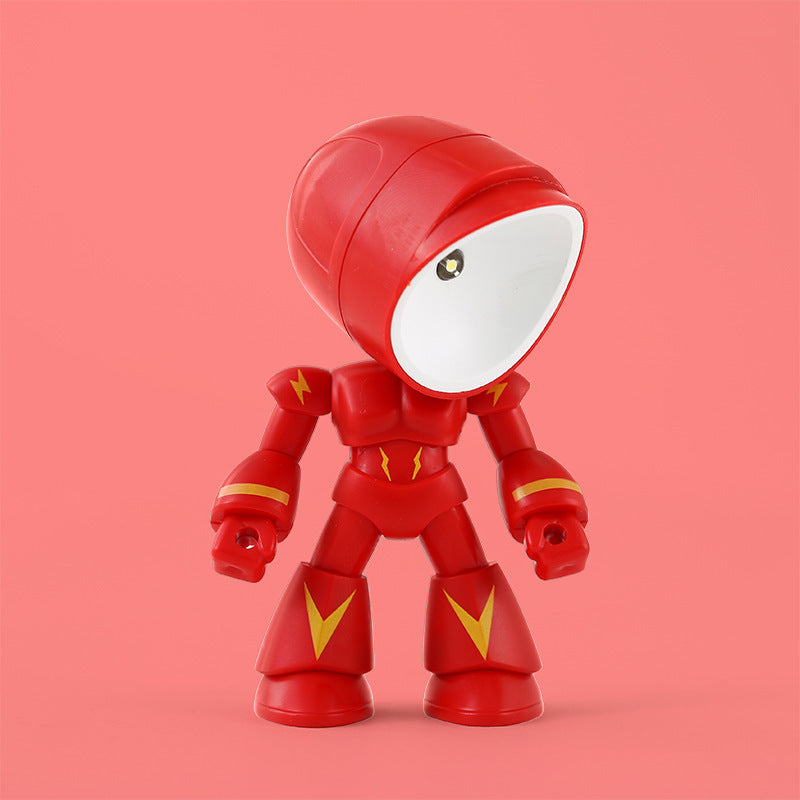 Lilium Star - Cute LED Hero Table Lamp, Mini Portable Mecha Robot Night Light for Kids’ Bedroom Decor