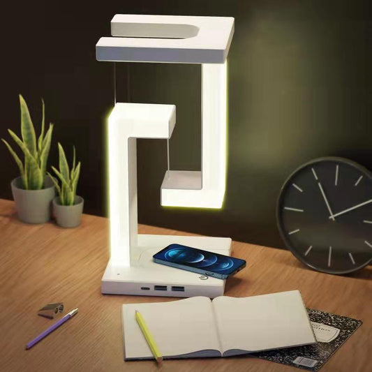 Lilium Star - Creative Smartphone Wireless Charging Suspension Table Lamp Balance Lamp Floating For Home Bedroom