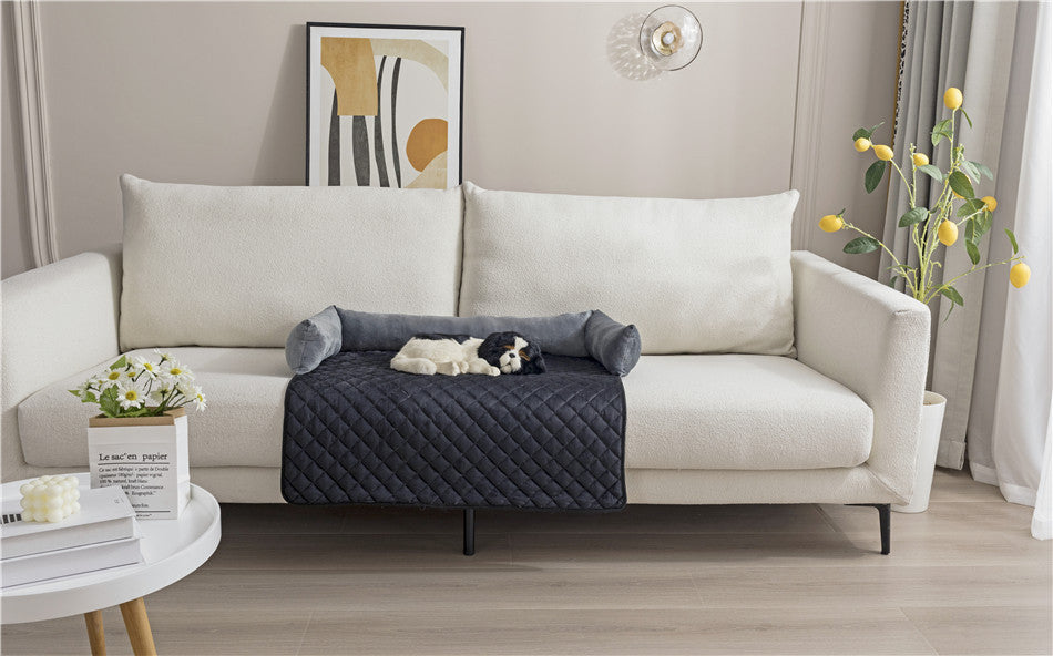 Lilium Star - Pet Dog Sofa Bed for Large Dogs Warm Cushion and Cat Bed Furniture Protector